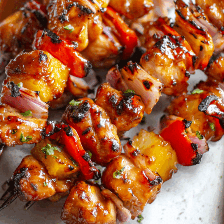 BBQ Pineapple Chicken Kabobs