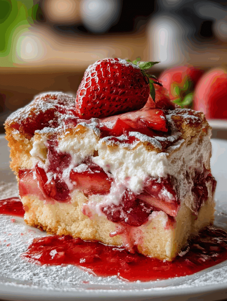 Gooey Strawberry Earthquake Cake