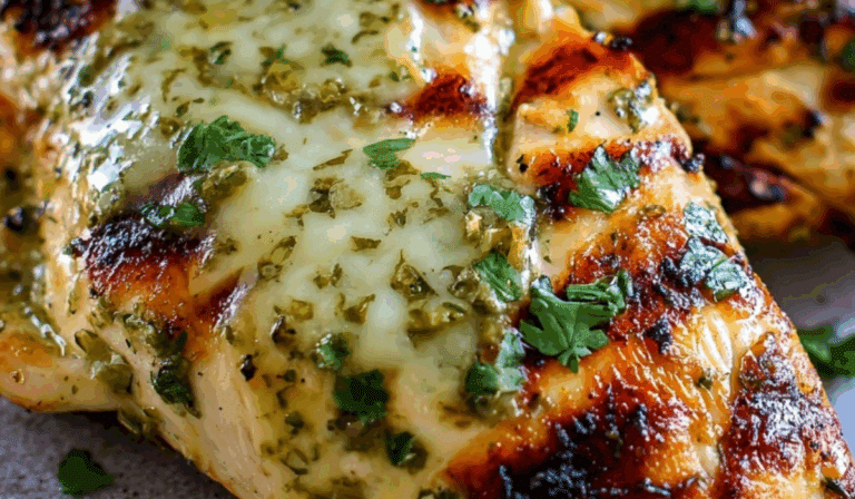 Grilled Salsa Verde Pepper Jack Chicken