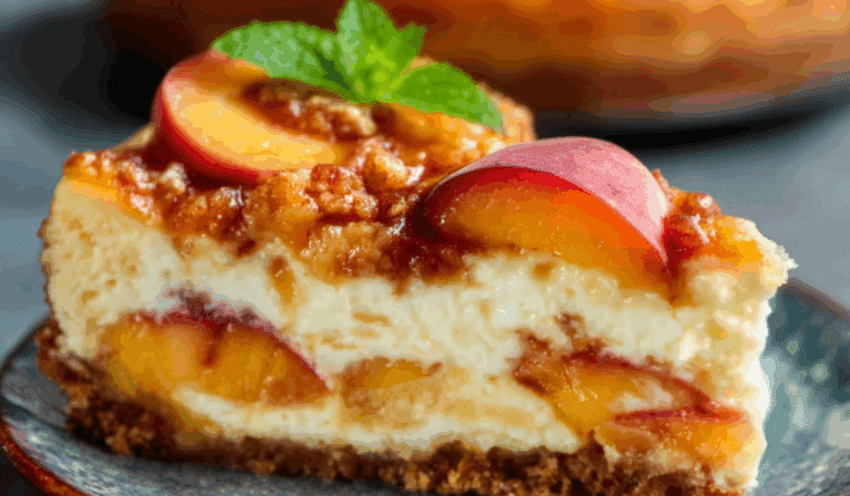 Peach Cobbler Cheesecake