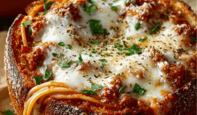 Spaghetti Garlic Bread