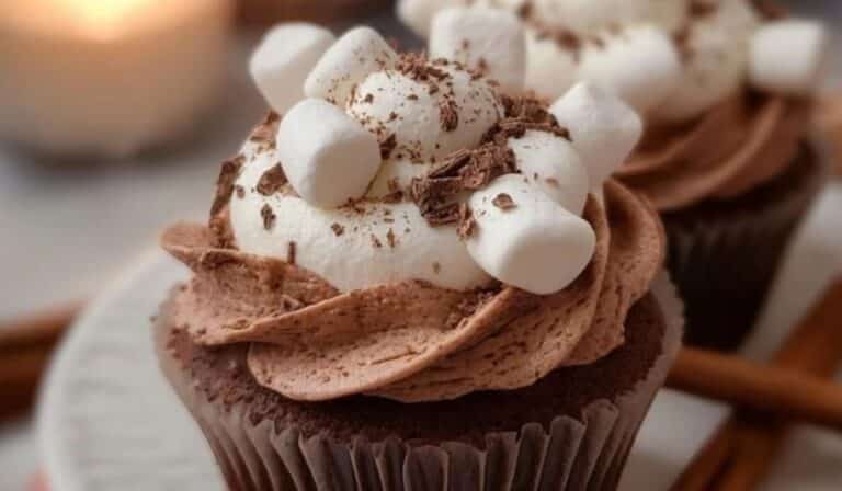 Ingredients for Hot Cocoa Cupcakes w/ Marshmallow Frosting