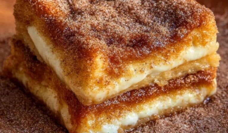 Simple Churro Cheesecake dessert slice