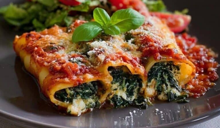 Spinach Cannelloni baked dish