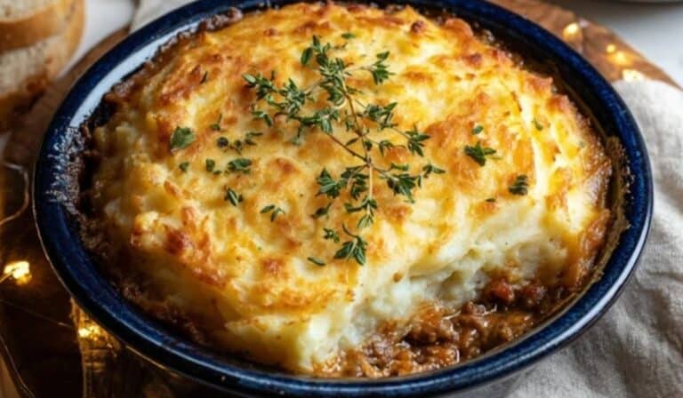 Crockpot Shepherd’s Pie served hot