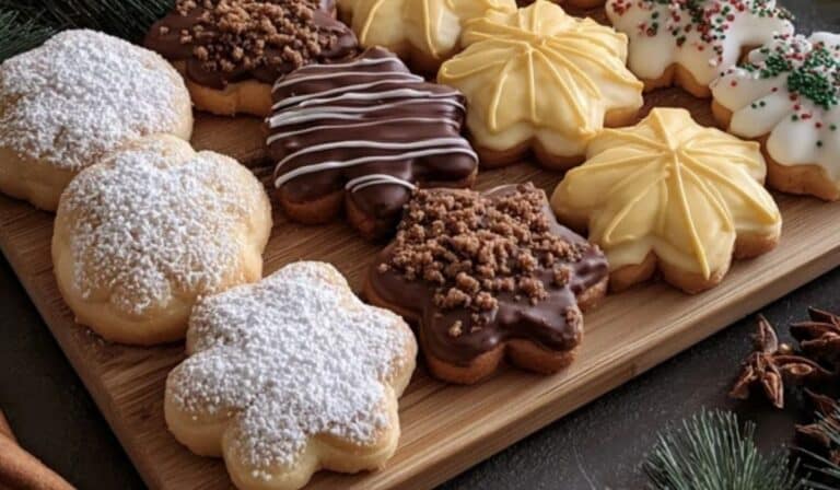 Italian Christmas Cookies on festive holiday table