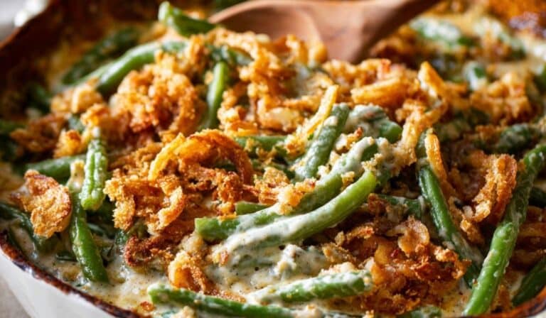 creamy green bean casserole from scratch