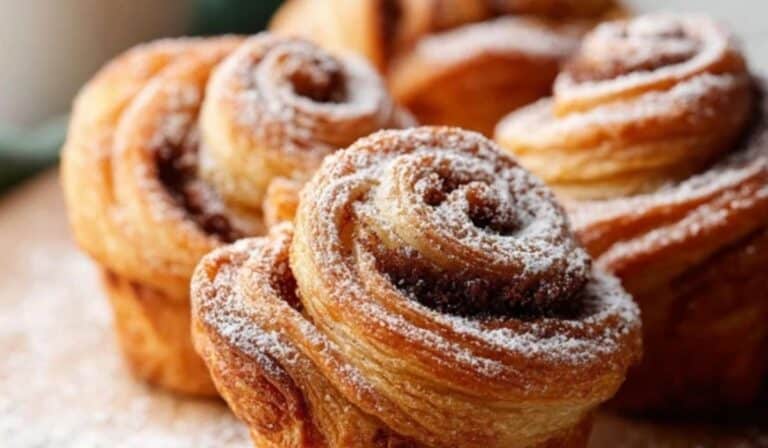 homemade cruffins golden spiraled flaky