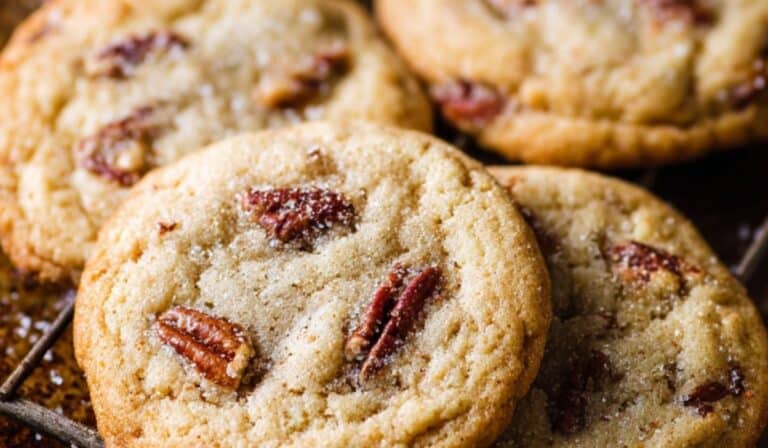 Butter Pecan Cookies freshly baked