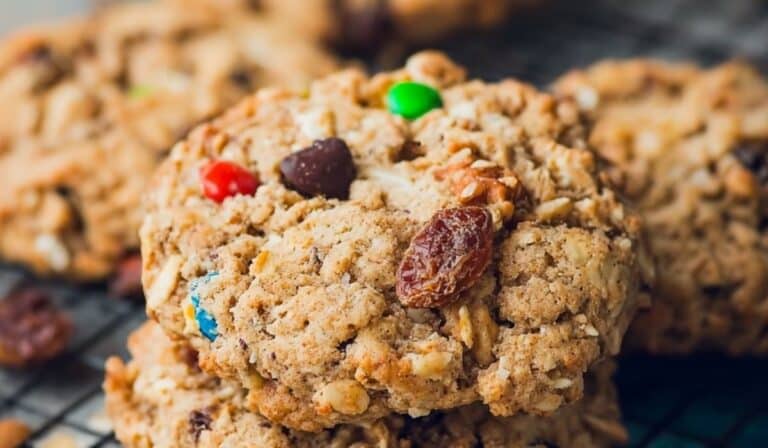 Loaded Oatmeal Cookies fresh from oven