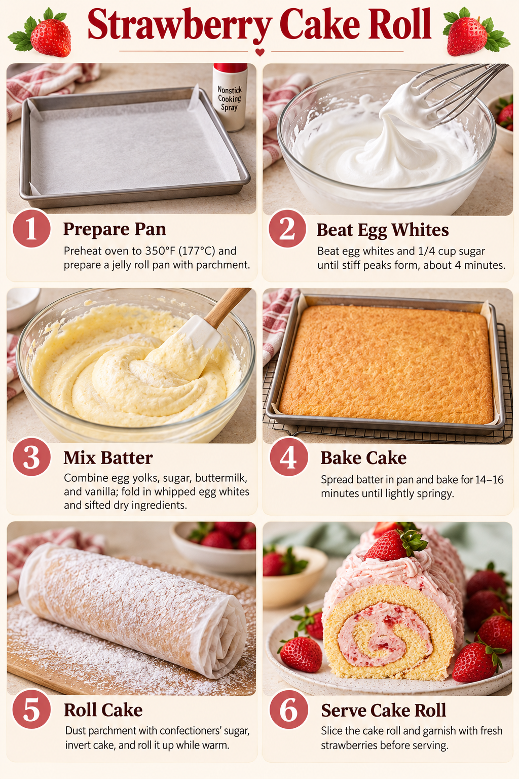 Perfect Strawberry Cake Roll – Simple & Stunning